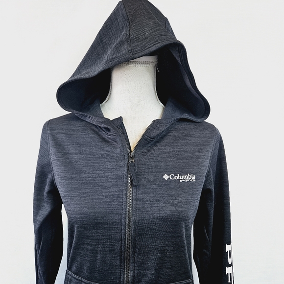 Columbia PFG Black Full Zip Jacket size Medium - Picture 2 of 9